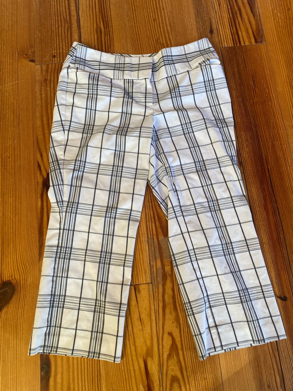 Express Men’s White Plaid Chinos